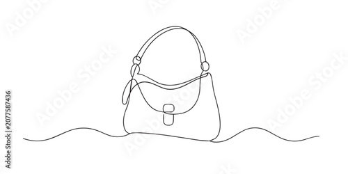 Foto Single line abstract women's handbag