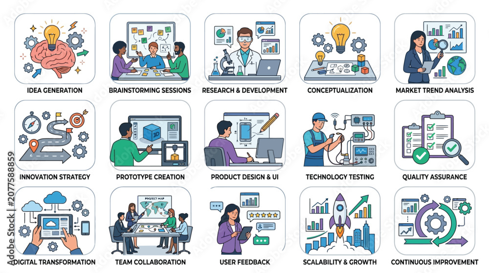 Fototapeta premium Vector illustrations of business concepts and processes