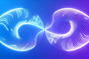 Abstract neon wave patterns