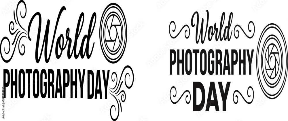 Fototapeta premium World photography day logo designs