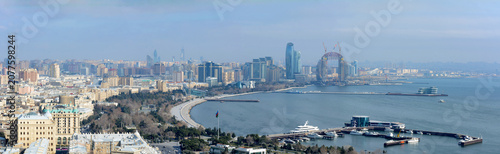 Panoramic View of Baku City, Azerbaijan 