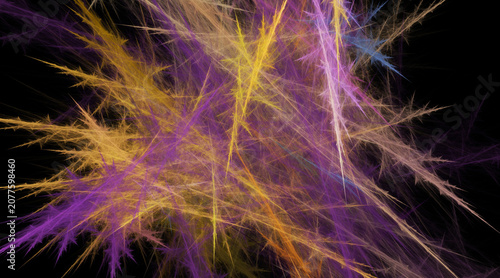 Fractal colored abstract on black background