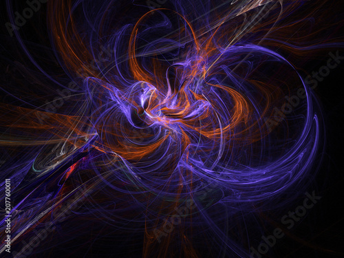 Fractal colored abstract on black background