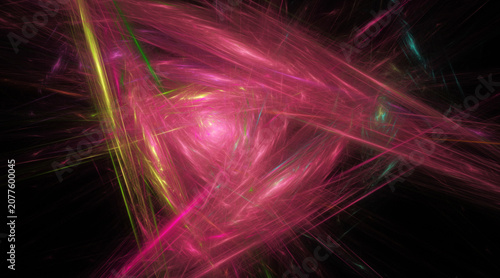 Fractal colored abstract on black background