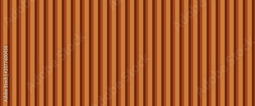 Cuadro en lienzo Brown Wood slat background use as banner in panorama long view