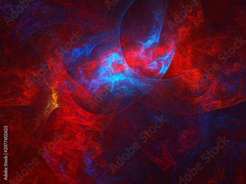 Fractal colored abstract on black background