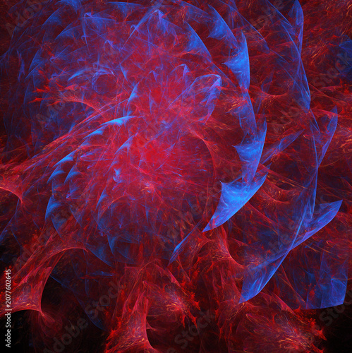 Fractal colored abstract on black background