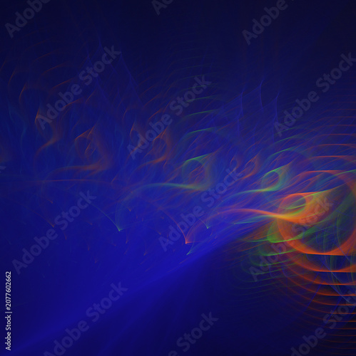 Fractal colored abstract on black background