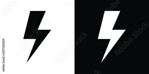 Bild auf Leinwand Lightning bolt icon