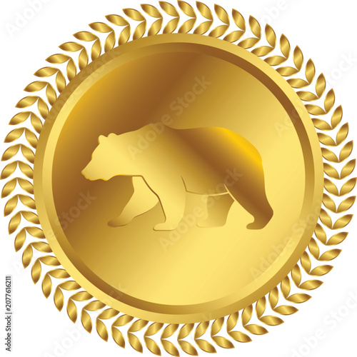 Golden Bear Laurel Medal Coin
