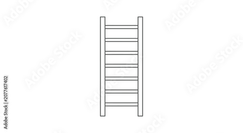 Fotografie Linear ladder illustration on a white background