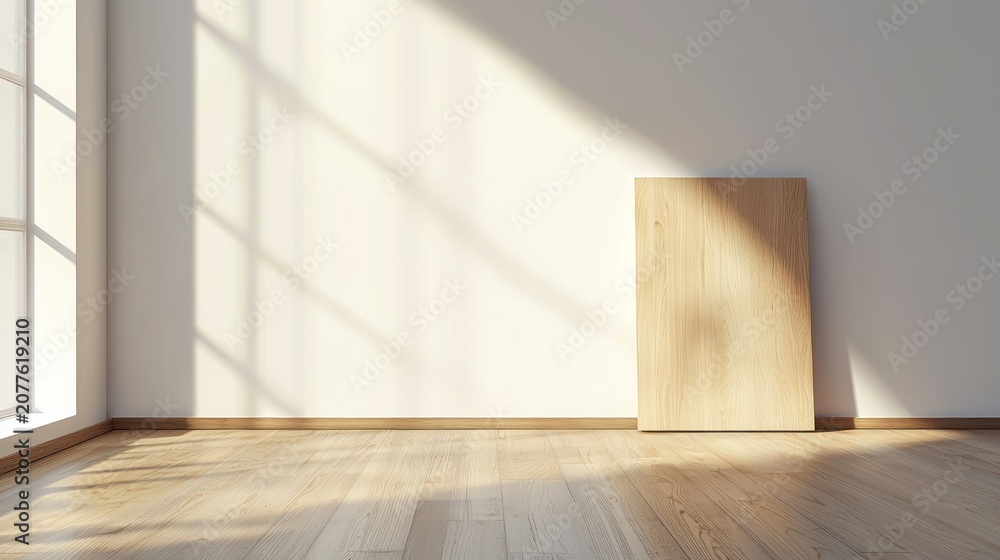 Fototapeta premium Empty room sunlight shadows