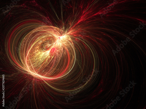 Fractal colored abstract on black background