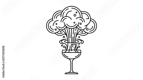 Whimsical Cartoon Ice Cream Sundae Treat.