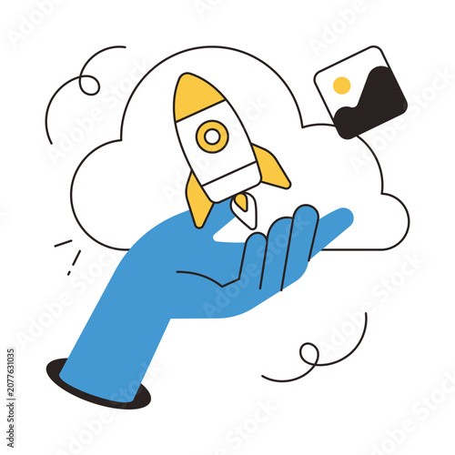 Bild auf Leinwand Launch Design vector illustration Eps 10 File