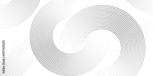 Foto White geometric abstract background overlapping layers on bright space with line effect decoration