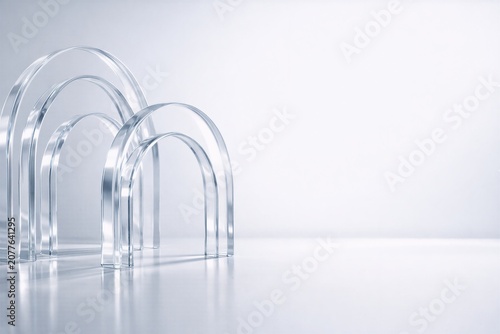 Transparent Acrylic Arches Premium Abstract Background