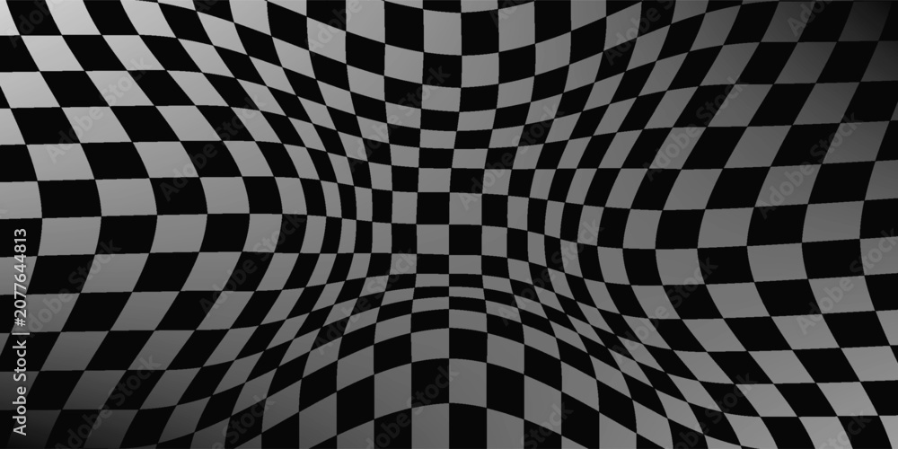Obraz premium Black and white checkered pattern, Checkerboard seamless pattern