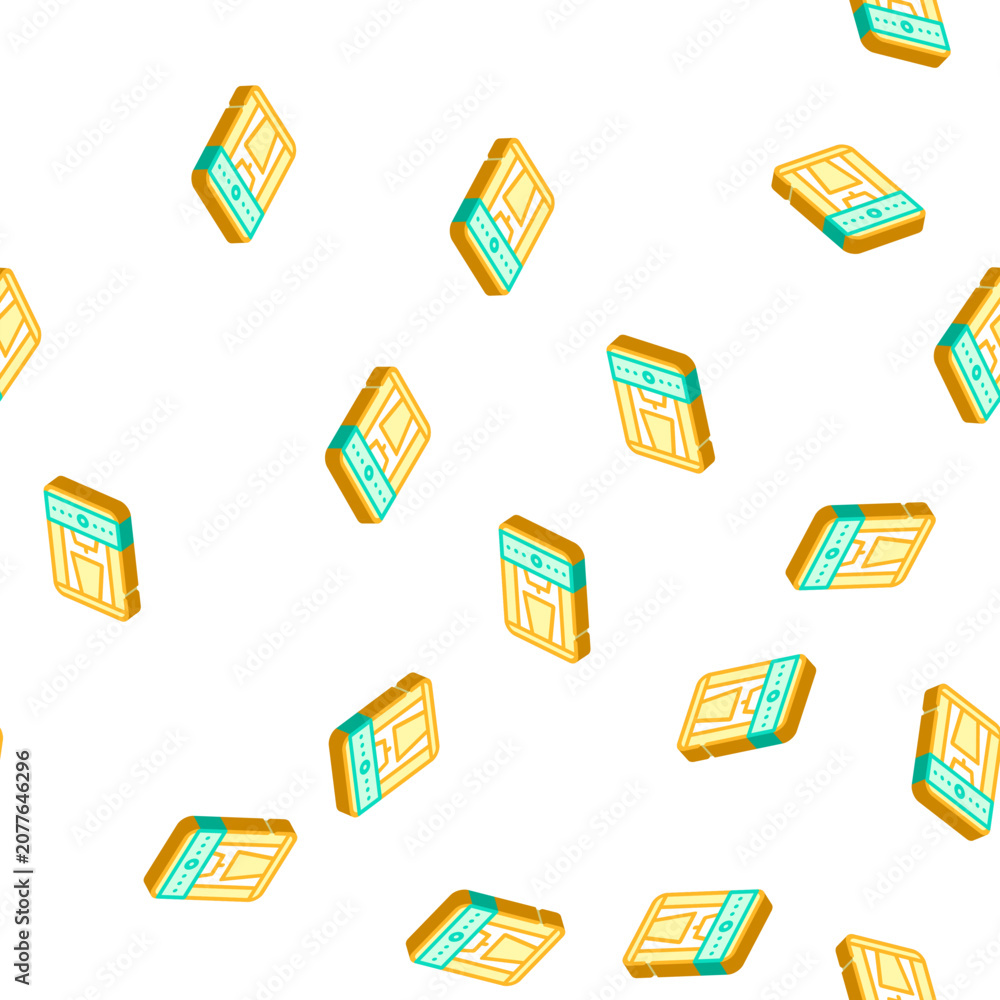 Fototapeta premium coffee machine isometric seamless pattern. coffee machine sign illustration