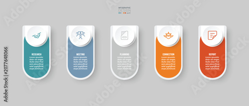 Business concept infographic template with option.