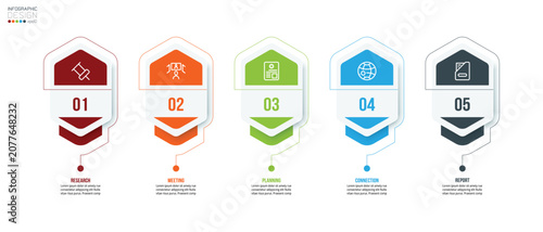 Template with step business infographic or option design.