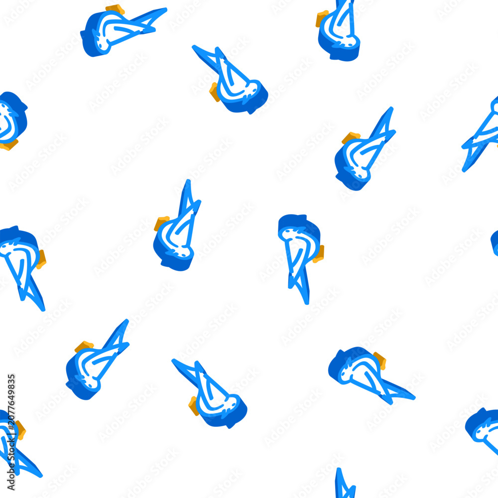 Fototapeta premium swift bird isometric seamless pattern. swift bird sign illustration