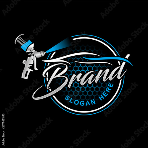 Fotografie auto paint logo vector illustration template design