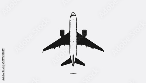 Airplane flying in the sky.
