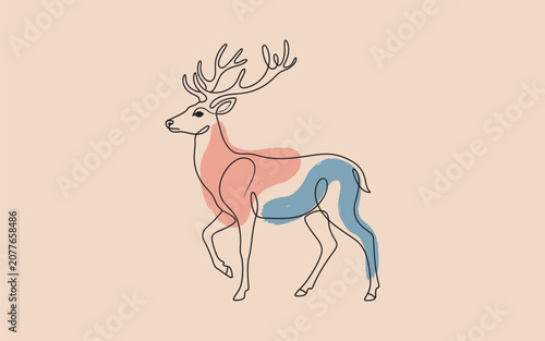 deer in the snow