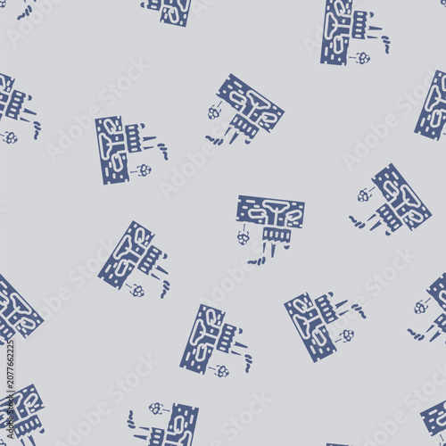 Bilde på lerret sequestration carbon glyph vector seamless pattern