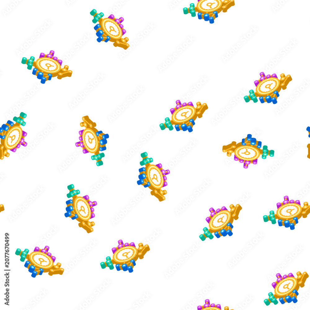Fototapeta premium distribution of time across projects isometric seamless pattern. distribution of time across projects sign illustration