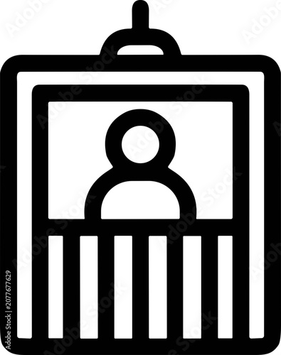 фотографія Abstract person icon in framed cage, freedom concept, imprisonment symbol, secur