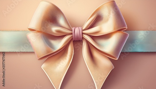 Ribbon Bow Decorative Element Soft Pastel Elegant Design