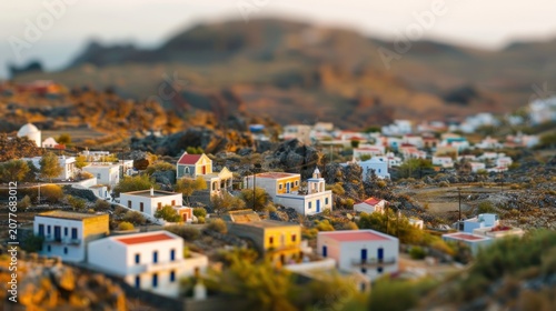Village landscape scene