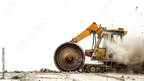 Heavy equipment construction site
