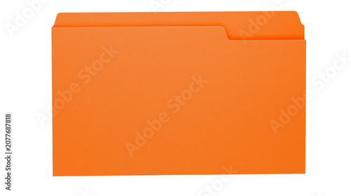 Fototapeta Orange manila folder with tab for documents