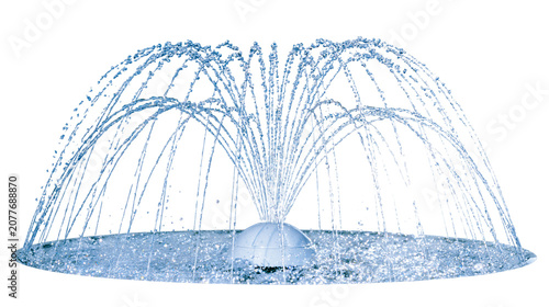 Canvas Print Water fountain spraying arcs of water upwards