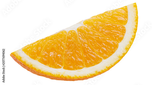 Fotografía Orange slice with white pith and textured peel
