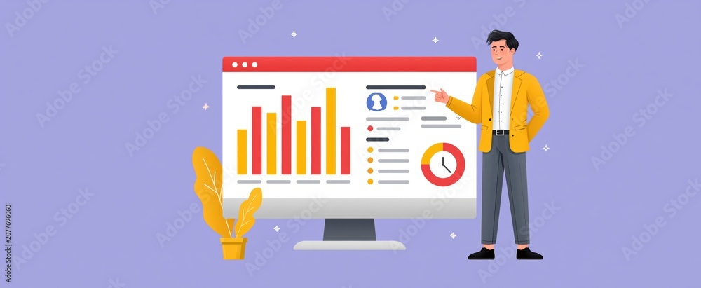 Obraz premium Social media marketing analytics dashboard showing campaign metrics, graphs, and machine learning interface, illustrating data visualization, business intelligence, and digital advertising strategy.