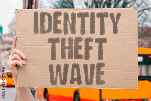 Bild auf Leinwand "Identity theft wave" A surge in personal data fraud