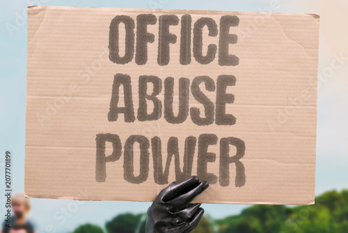 Fotografie "Office abuse power" Public officials misuse their positions