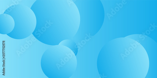 Quadro su tela Abstract blue background with circles