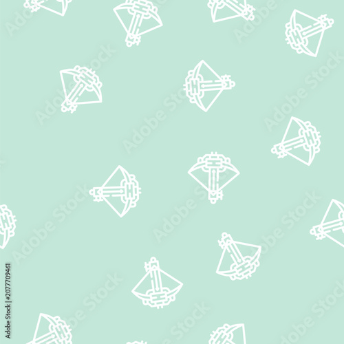 Tableau sur toile ballista crossbow line seamless pattern ballista crossbow thin line illustration