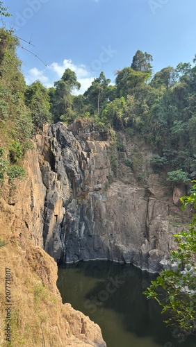 waterfall in the mountains