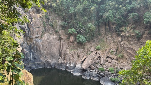 waterfall in the mountains