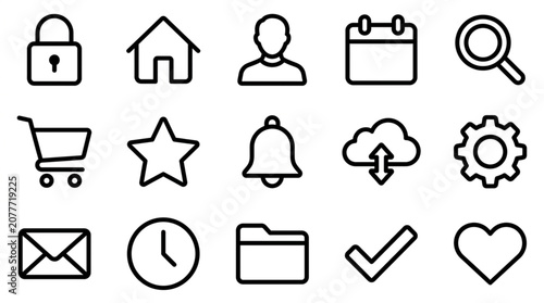 Photos Collection of various web icons.