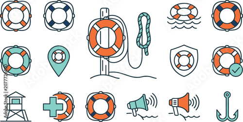 Fotografie set of icons for web design