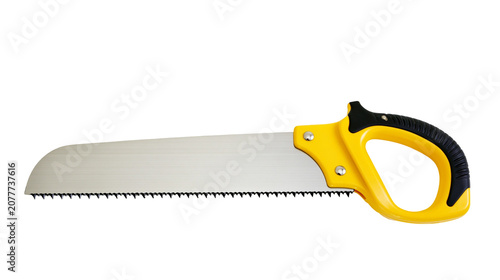 Принти на полотні Yellow and black handled hand saw with metal blade