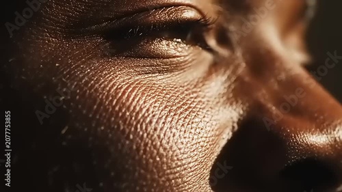 Close up of a face skin.