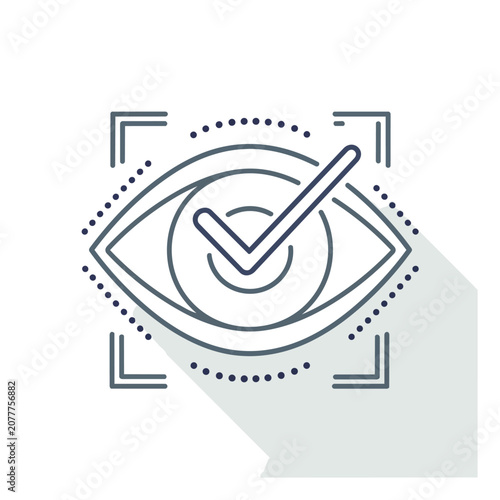 Schilderij op canvas Honesty and Transparency Verification Eye Icon